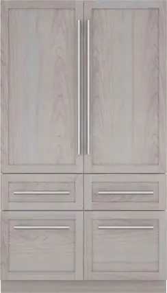 Front. Thermador - Freedom Collection 27.7 Cu. Ft. French Door Built-in Smart Refrigerator with Internal Water Dispenser - Panel-ready.