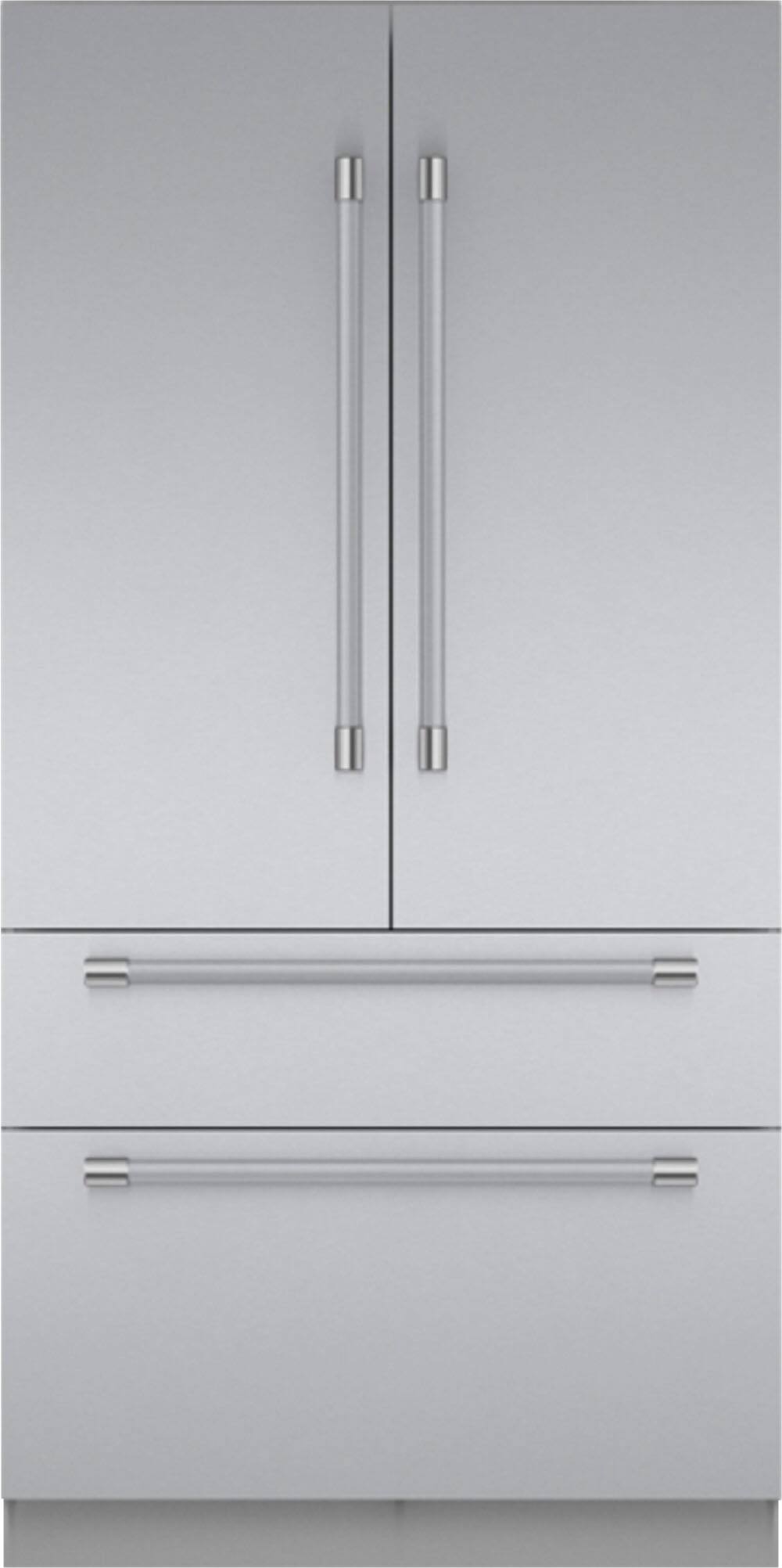 Front. Thermador - Freedom Collection 23.9 Cu. Ft. French Door Built-in Smart Refrigerator with Professional Series Handles - Stainless Steel.