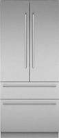Thermador - Freedom Collection 20.1 Cu. Ft. French Door Built-in Smart Refrigerator with Masterpiece Series Handles - Stainless Steel - Front_Zoom