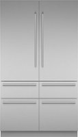Thermador - Freedom Collection 27.7 Cu. Ft. French Door Built-in Smart Refrigerator with Masterpiece Series Handles - Stainless Steel - Front_Zoom