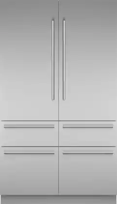 Thermador - Freedom Collection 26.8 Cu. Ft. French Door Built-in Smart Refrigerator with Masterpiece Series Handles - Stainless Steel