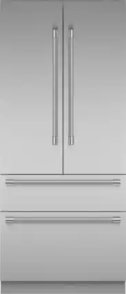 Front. Thermador - Freedom Collection 20.1 Cu. Ft. French Door Built-in Smart Refrigerator with Professional Series Handles - Stainless Steel.