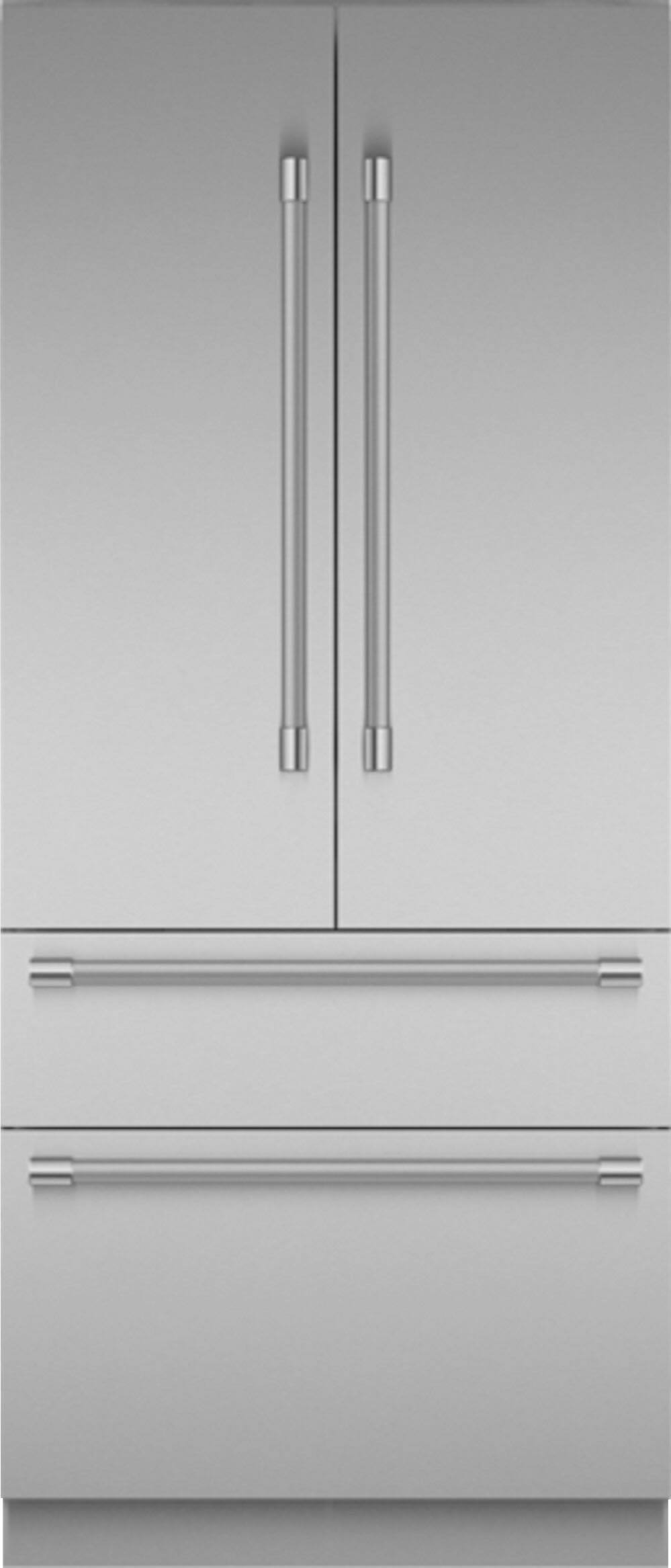 Front. Thermador - Freedom Collection 20.1 Cu. Ft. French Door Built-in Smart Refrigerator with Professional Series Handles - Stainless Steel.