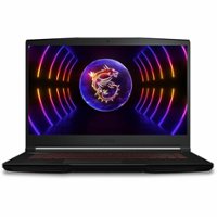MSI - Thin GF63 12V 15.6" Gaming Laptop - Intel 12th Gen Core i7-12650H with 16GB Memory - NVIDIA GeForce RTX 4060 - 1TB SSD - Black - Front_Zoom