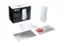 The image features a white Asus router and a box containing the router. The router is placed on top of the box, and there is a stop sign nearby. The image also includes a certificate of authenticity and a quick start guide for the router. The text on the image reads "SN ASUS Kange Dfvtder AX3000 Dun-dandwin Dua  RP-AX58 ME Uyen Tu Mma I Tntetd W Aode CHe wh by Med Perlecilly WiFi6 - ILE AGUS - Quick Guide Start P RP-AX58."