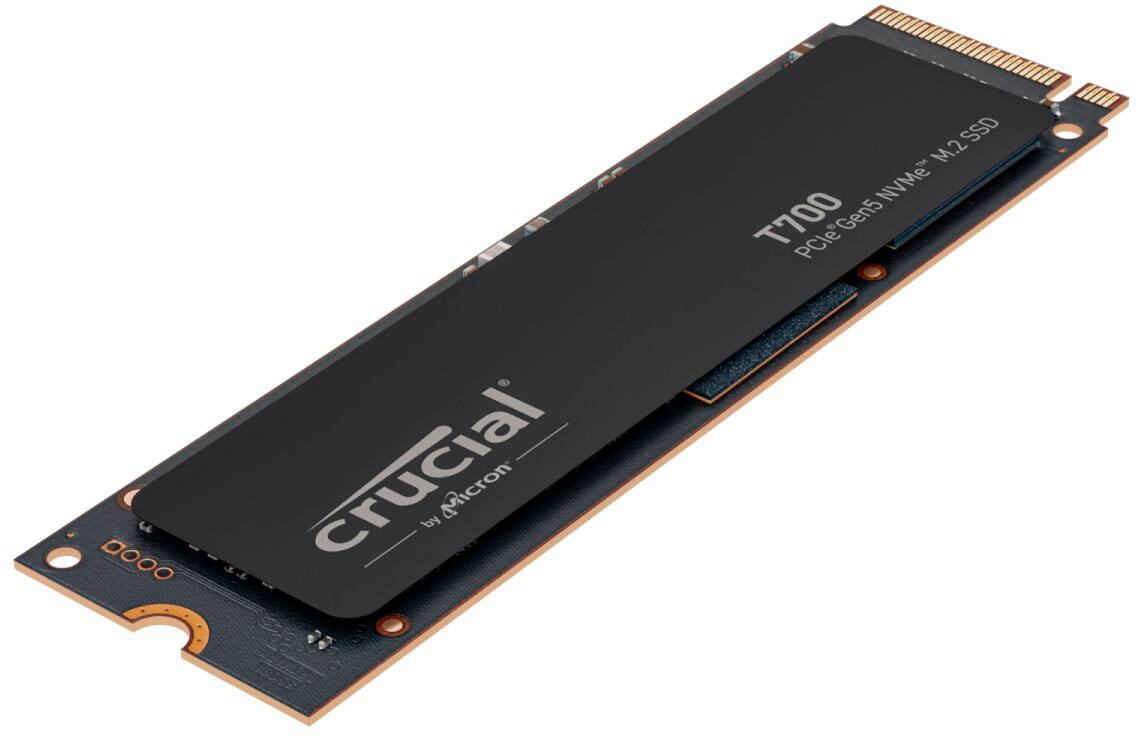 Alt View 1. Crucial - Crucial - T700 1TB Internal SSD PCIe Gen 5x4 NVMe - Black.