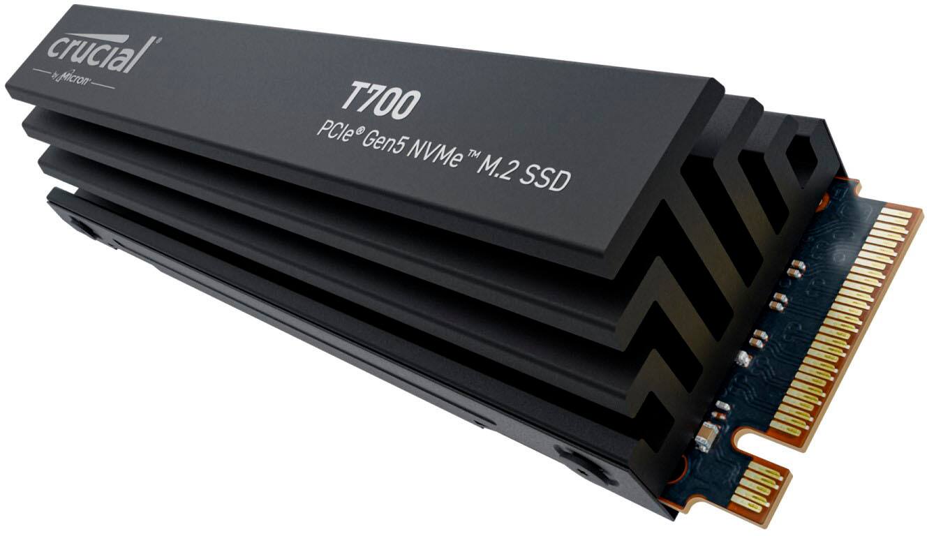 Alt View 11. Crucial - Crucial - T700 1TB Internal SSD PCIe Gen 5x4 NVMe with Heatsink - Black.