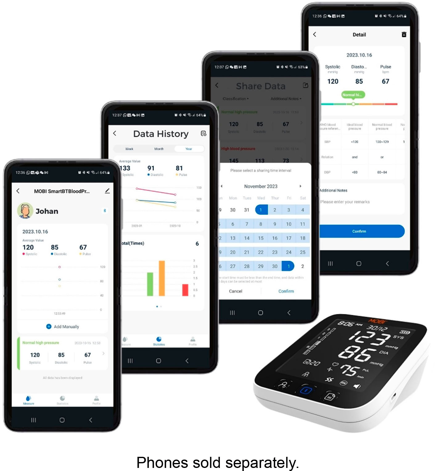 Best Buy: Qardio Arm Wireless Smart Blood Pressure Monitor White A100QI