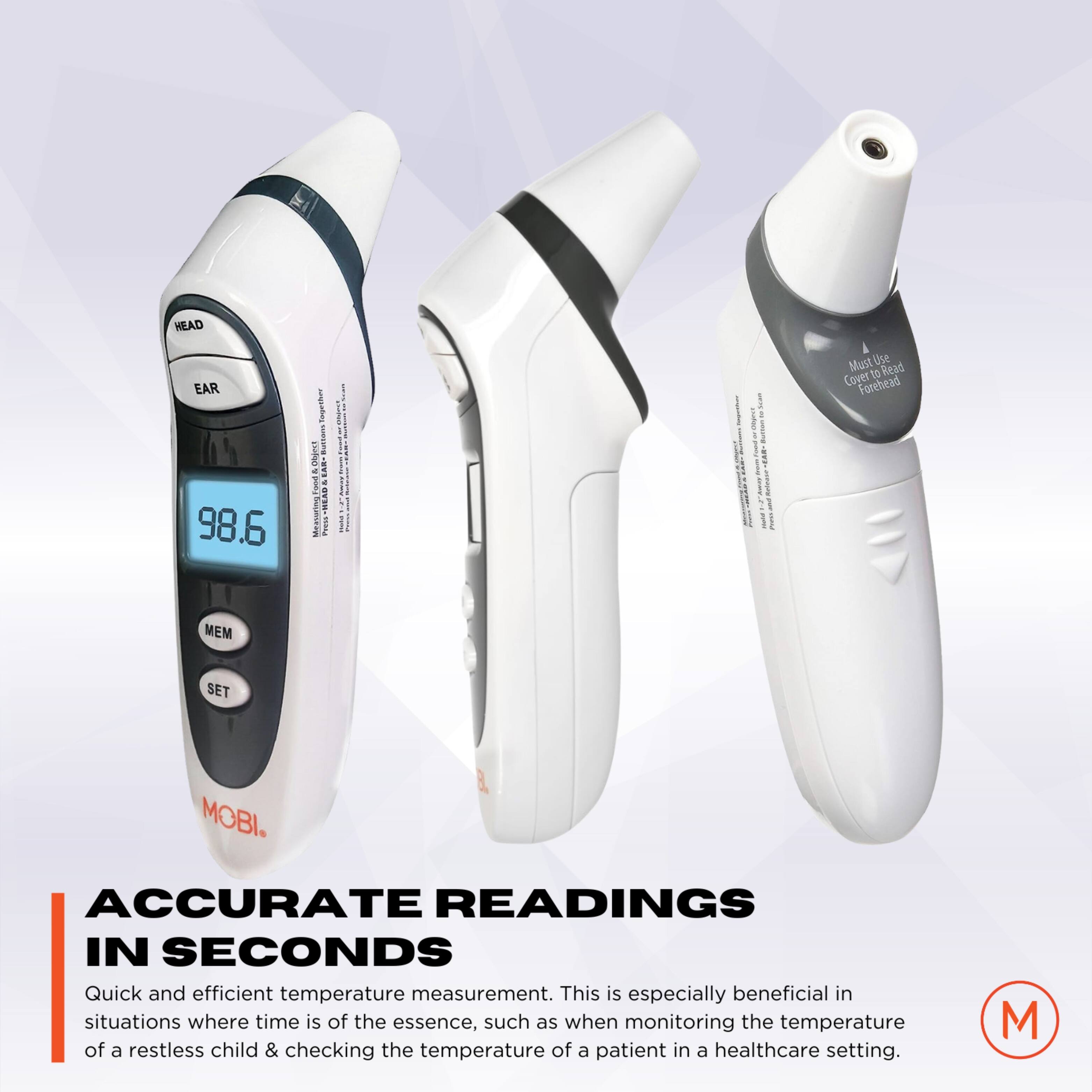 Accurate Readings in Seconds: Quick and Efficient Temperature Measurement. This is especially beneficial in situations where time is of the essence, such as when monitoring the temperature of a restless child or checking the temperature of a patient in a healthcare setting.
