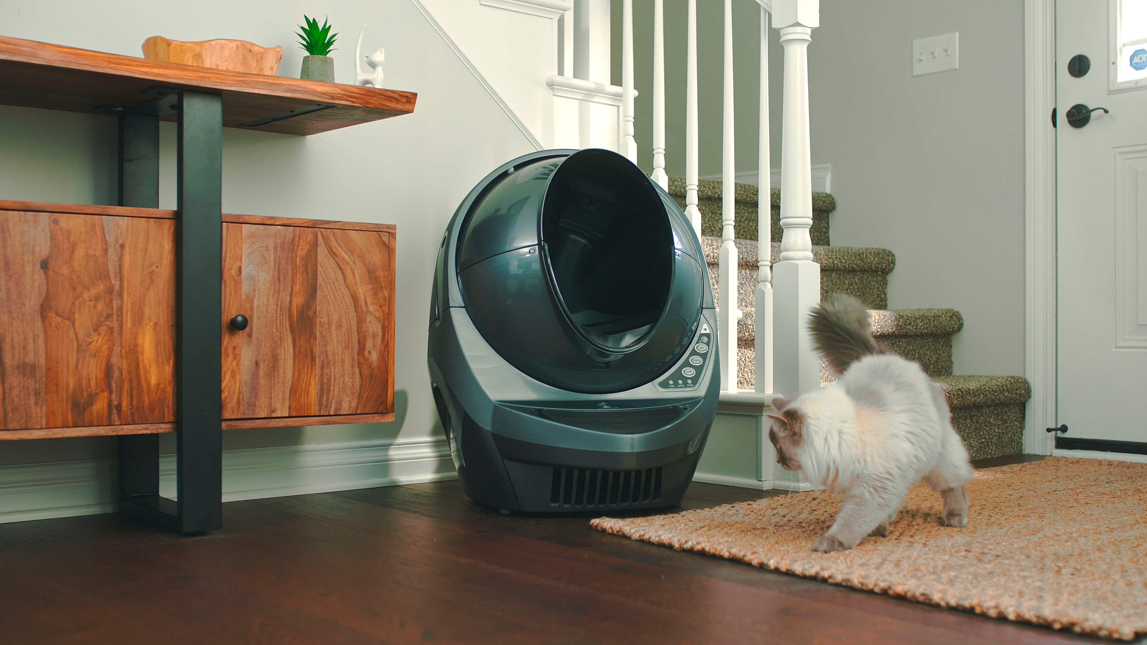 Alt View 17. Whisker - Litter-Robot 3 Connect - Smart Self-Cleaning Litter Box - Grey.