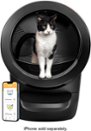 Whisker - Litter-Robot 4 Smart App-Controlled Self-Cleaning Litter Box - Black - Front_Zoom