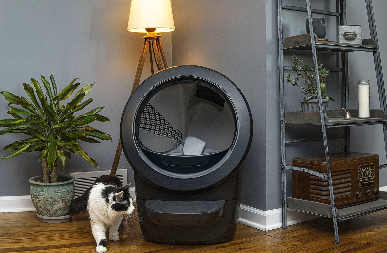 Alt View 16. Whisker - Litter-Robot 4 Smart App-Controlled Self-Cleaning Litter Box - Black.