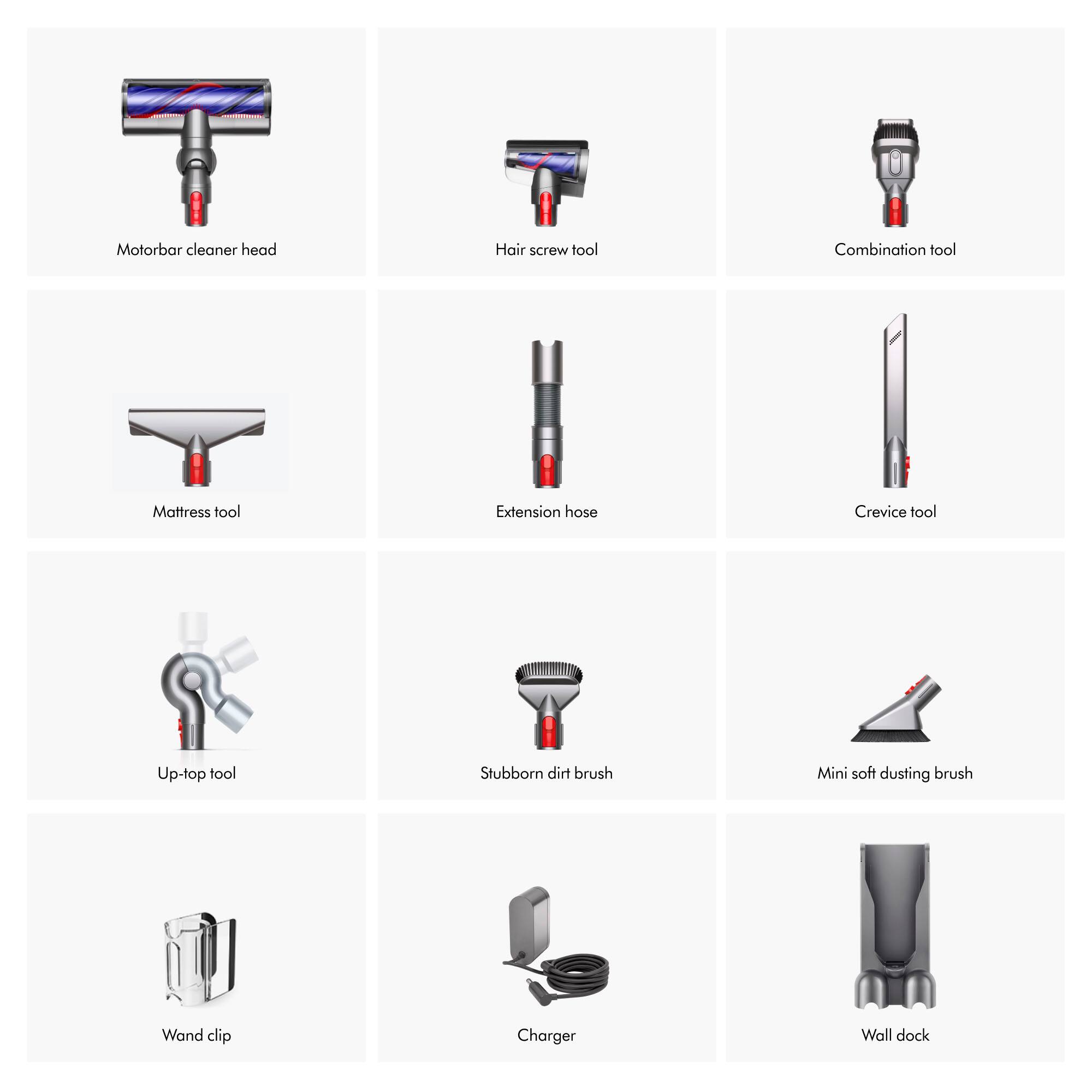 Angle. Dyson - V11 Extra Cordless Vacuum with 12 accessories - Nickel/Iron.