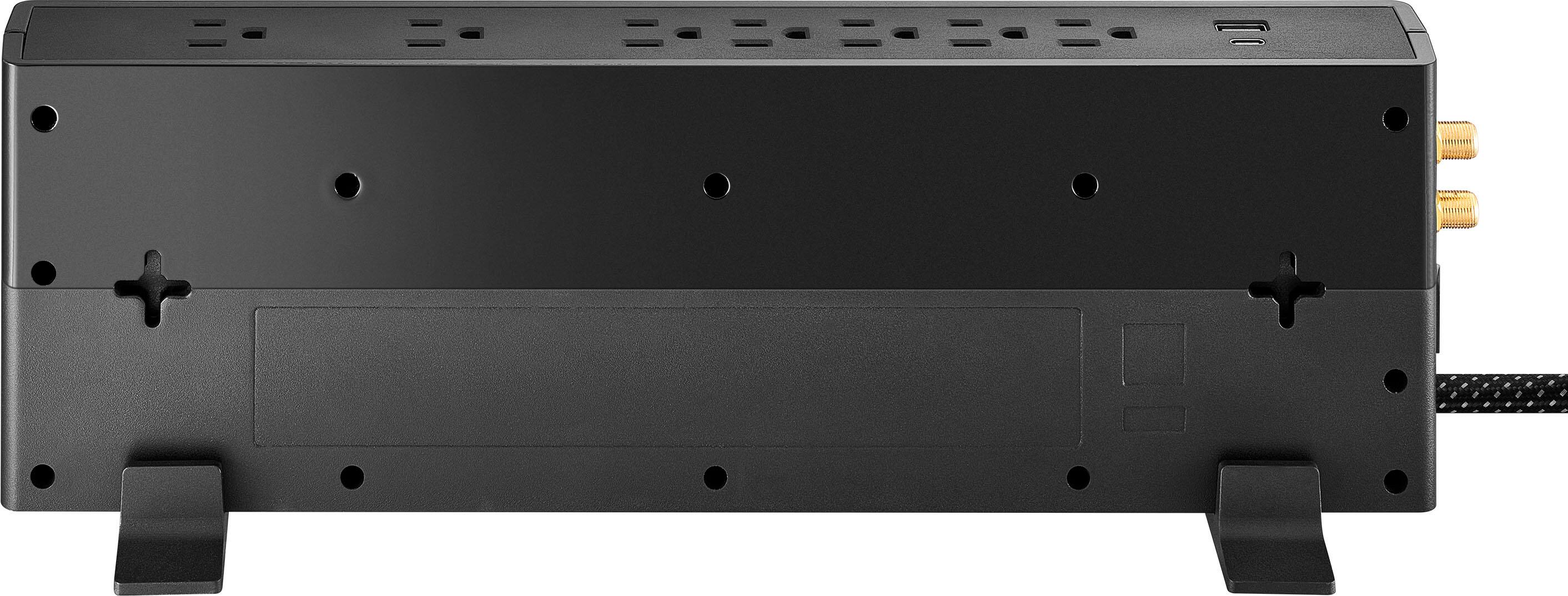 Alt View 1. Rocketfish™ - 7-Outlet/1-USB-C/1-USB 3,600 Joules Surge Protector - Black.