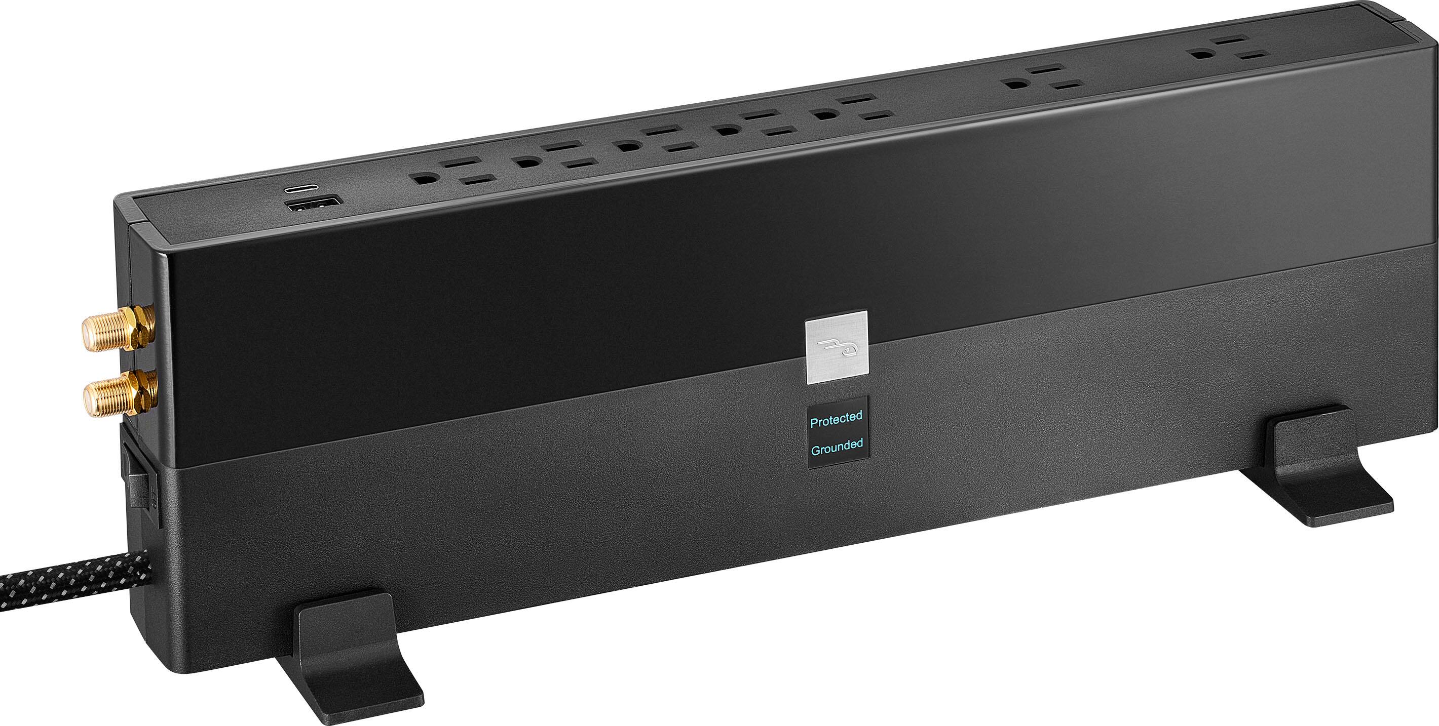 Alt View 19. Rocketfish™ - 7-Outlet/1-USB-C/1-USB 3,600 Joules Surge Protector - Black.