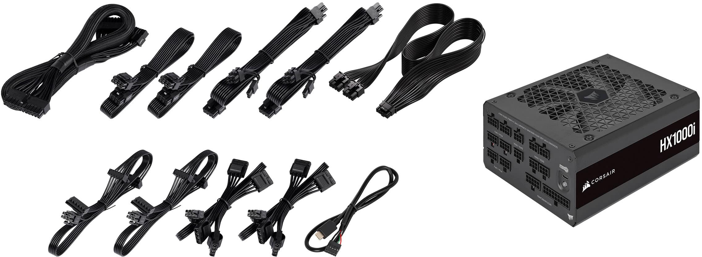 Alt View 21. CORSAIR - HXi Series 1000W 80 Plus Platinum Fully-Modular Ultra-Low Noise ATX Power Supply - Black.