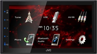 JVC - 6.8" Bluetooth Digital Media (DM) Receiver with Rear Camera Input and Parking Guidelines - Black - Front_Zoom