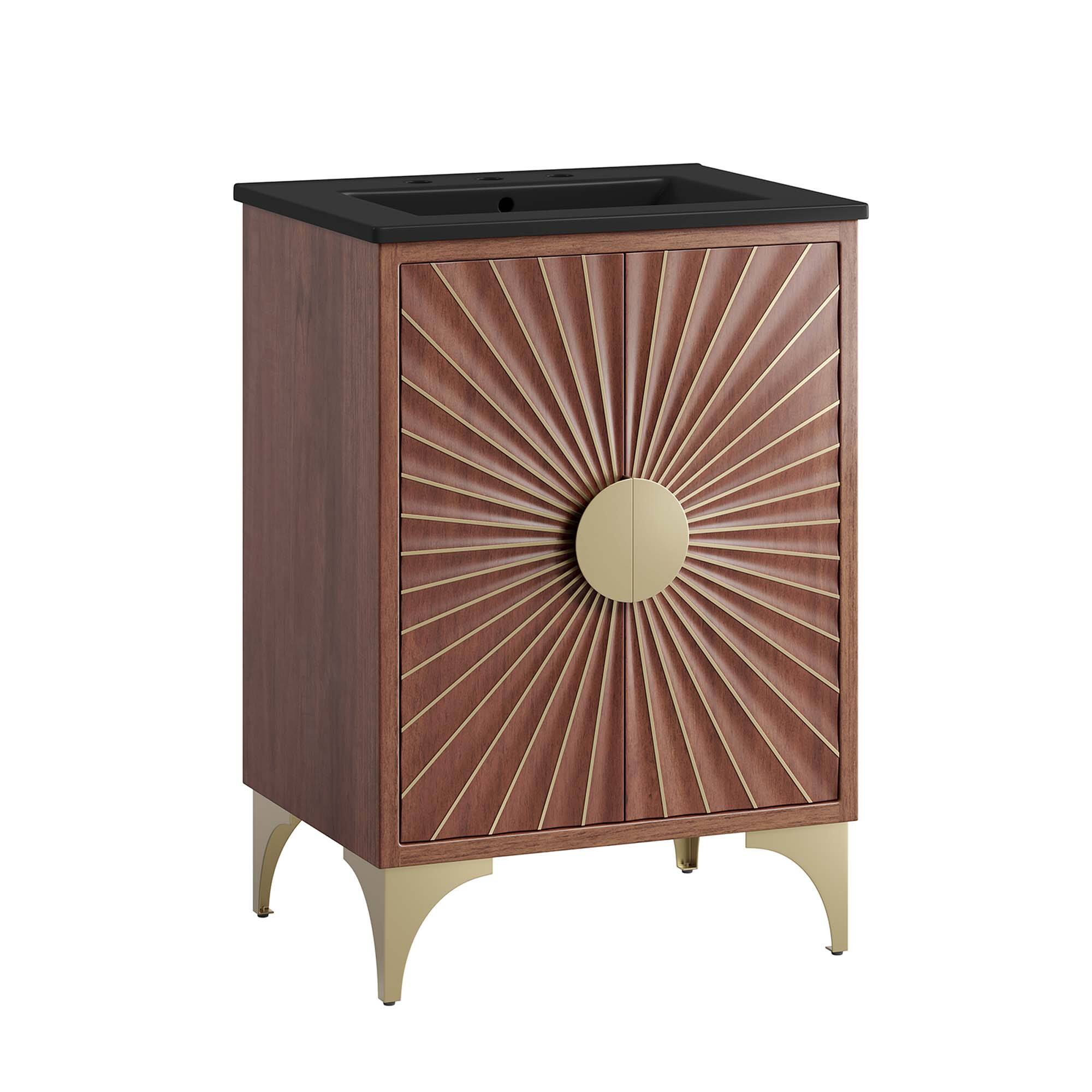 Angle. Modway - Daylight Bathroom Vanity Basin Included by Modway - Black Walnut.