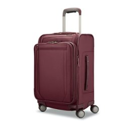 Samsonite - Lineate DLX Carry On 22" Expandable Spinner Suitcase - Merlot - Front_Zoom