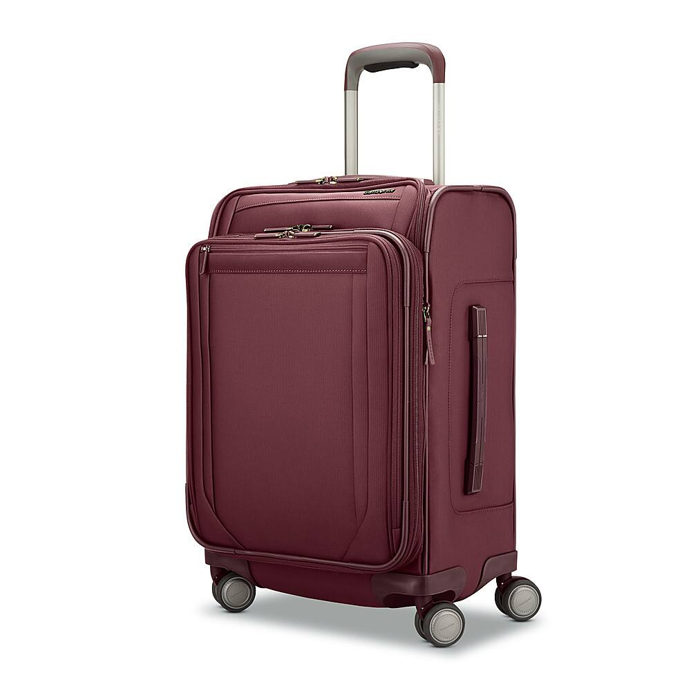 Front. Samsonite - Lineate DLX Carry On 23" Expandable Spinner Suitcase - Merlot.