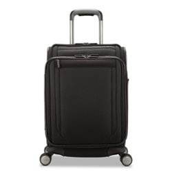 Samsonite - Lineate DLX Carry On 22" Expandable Spinner Suitcase - Black - Front_Zoom