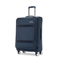 American Tourister - Whim 25" Expandable Spinner Suitcase - NAVY BLUE - Front_Zoom
