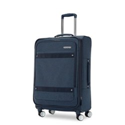 American Tourister - Whim 25" Expandable Spinner Suitcase - NAVY BLUE - Front_Zoom