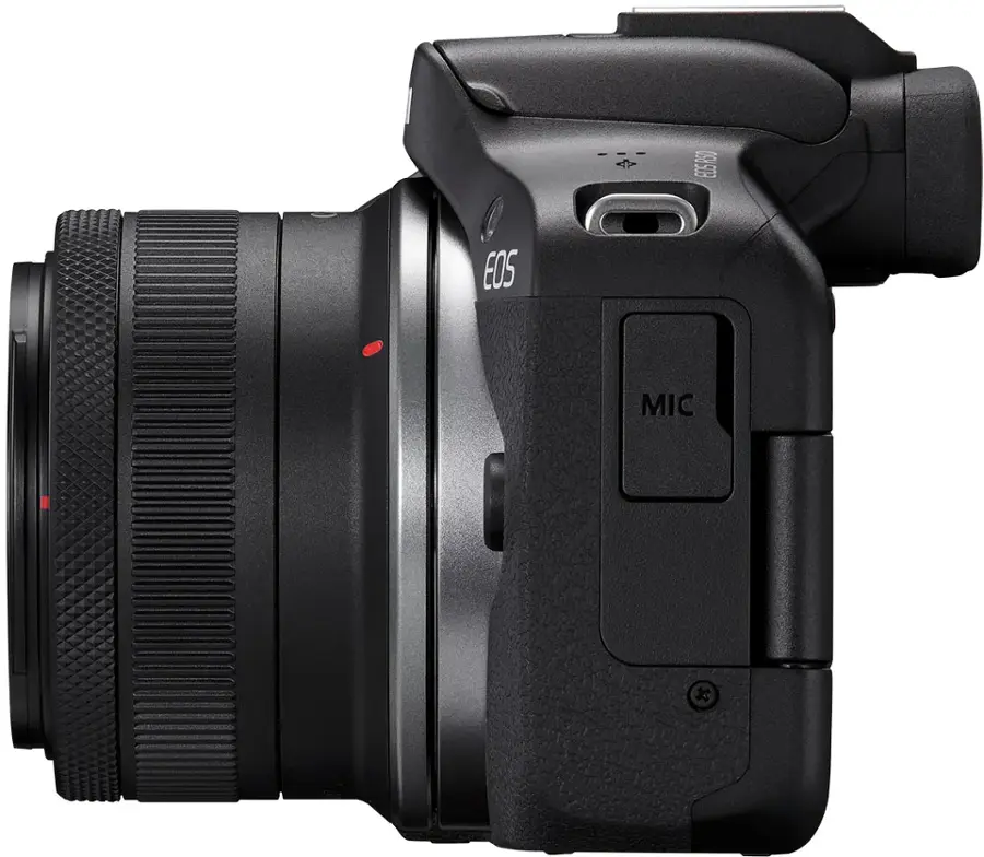 Alt View 14. Canon - EOS R50 4K Video Mirrorless Camera with RF-S 18-45mm Content Creator Kit - Black.