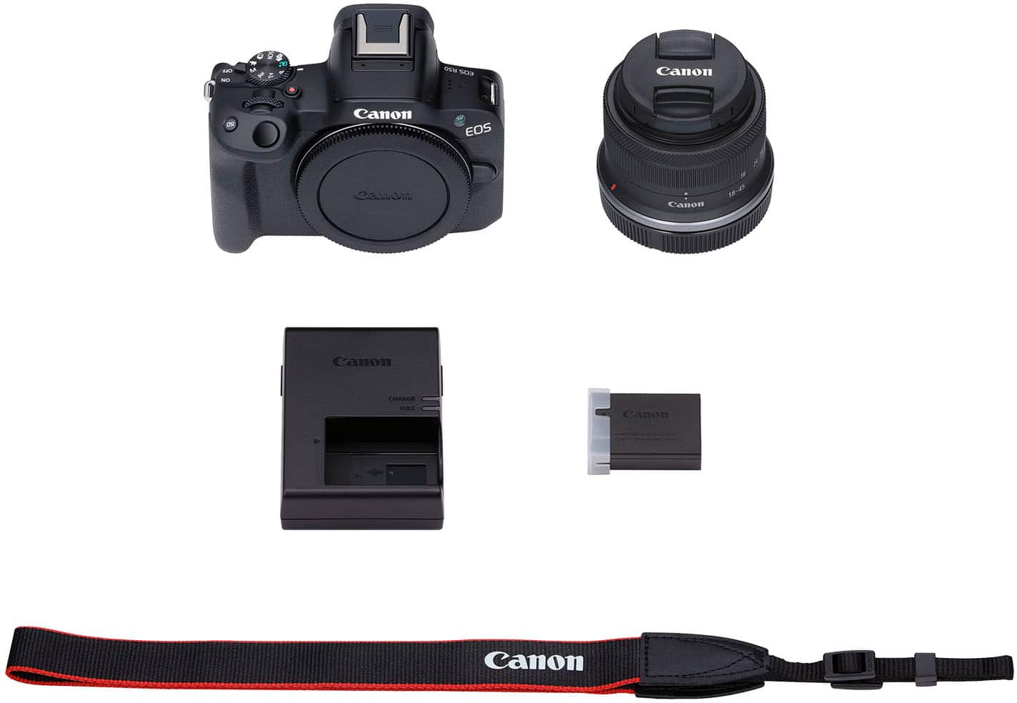Alt View 15. Canon - EOS R50 4K Video Mirrorless Camera with RF-S 18-45mm Content Creator Kit - Black.