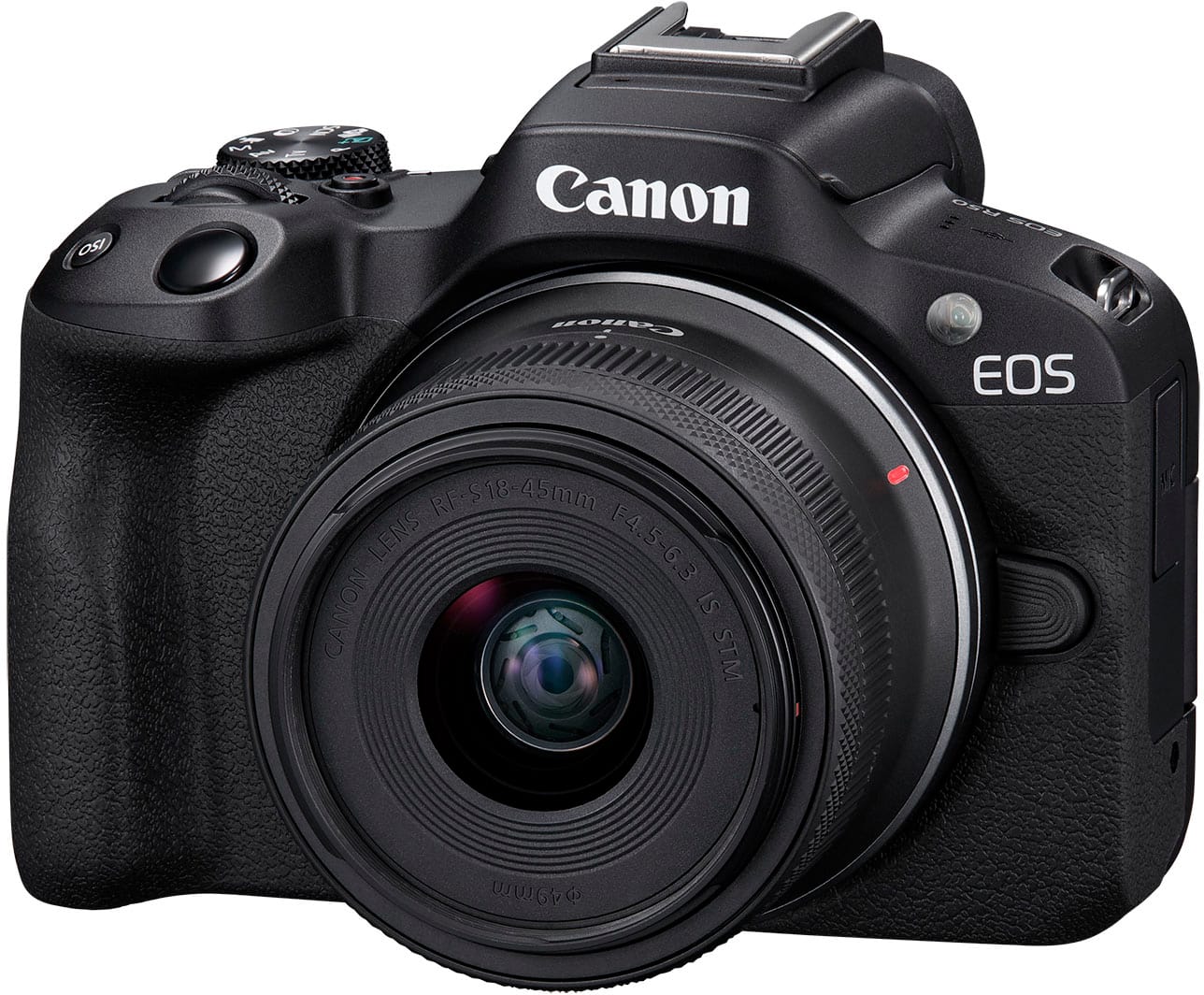 Alt View 11. Canon - EOS R50 4K Video Mirrorless Camera with RF-S 18-45mm Content Creator Kit - Black.