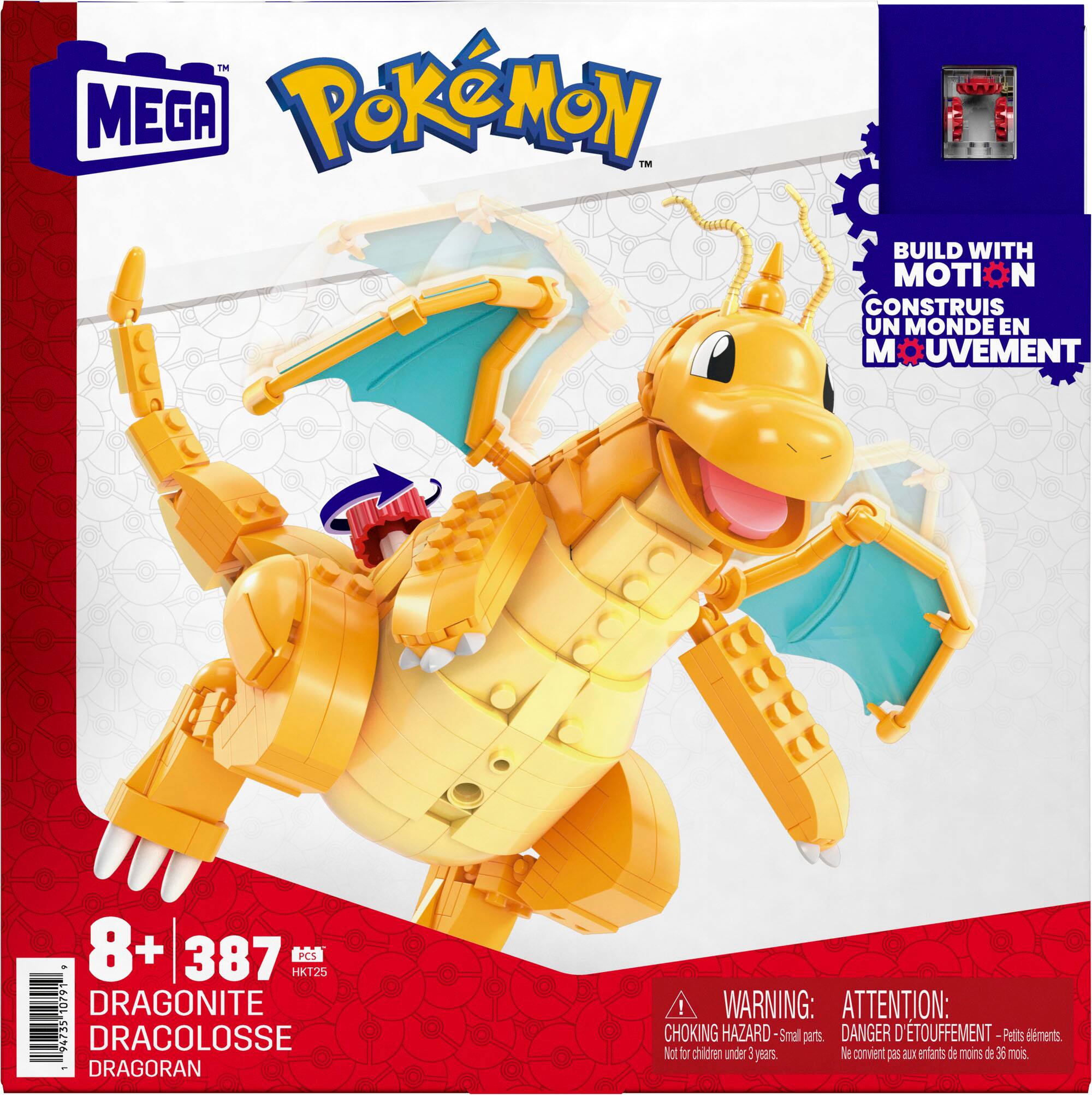 Left. Mega Construx - Pokemon Dragonite Builiding Toy Set.