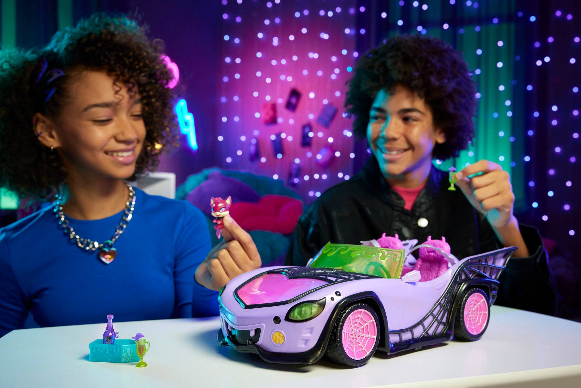 Alt View 12. Monster High - Ghoul Mobile Convertible - Purple.