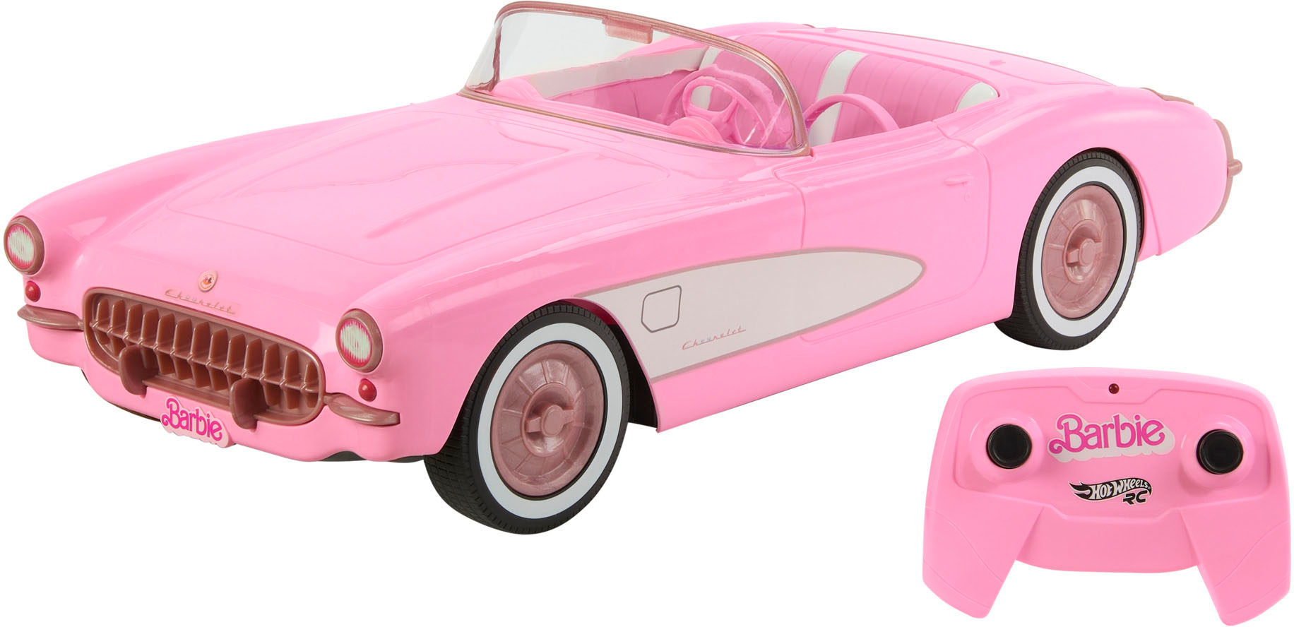 Angle View: Barbie - The Movie Corvette Remote Control Vehicle