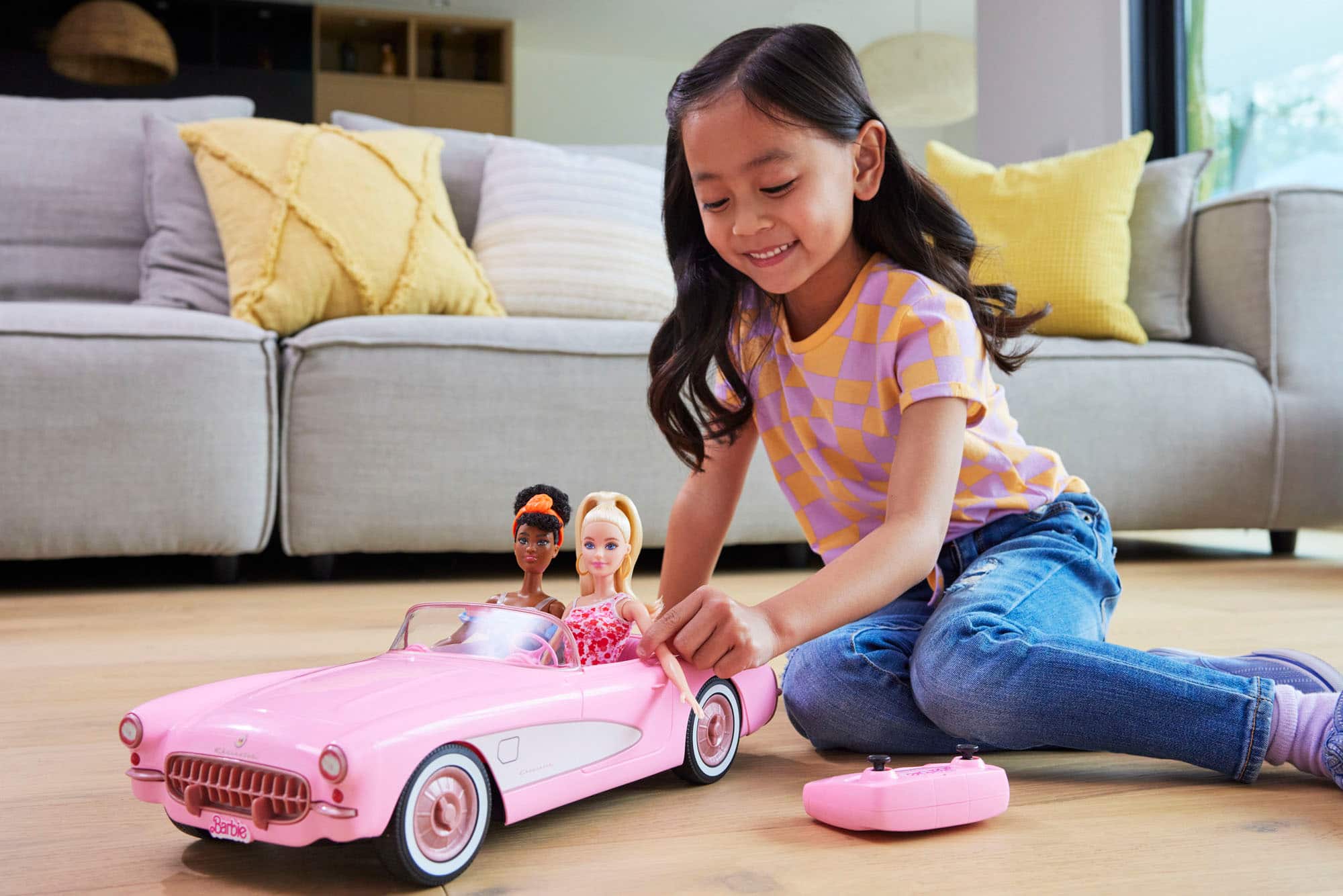 Alt View 12. Barbie - The Movie Corvette Remote Control Vehicle.