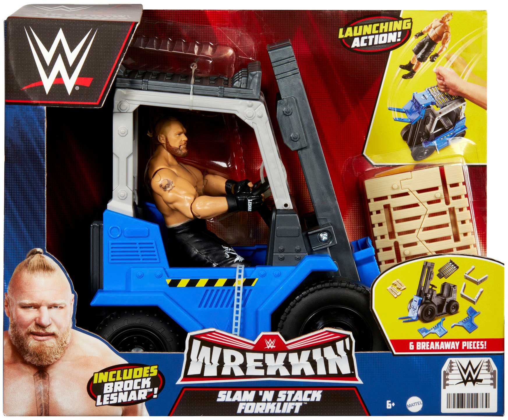 Angle View: WWE - Wrekkin Slam 'N Stack Forklift