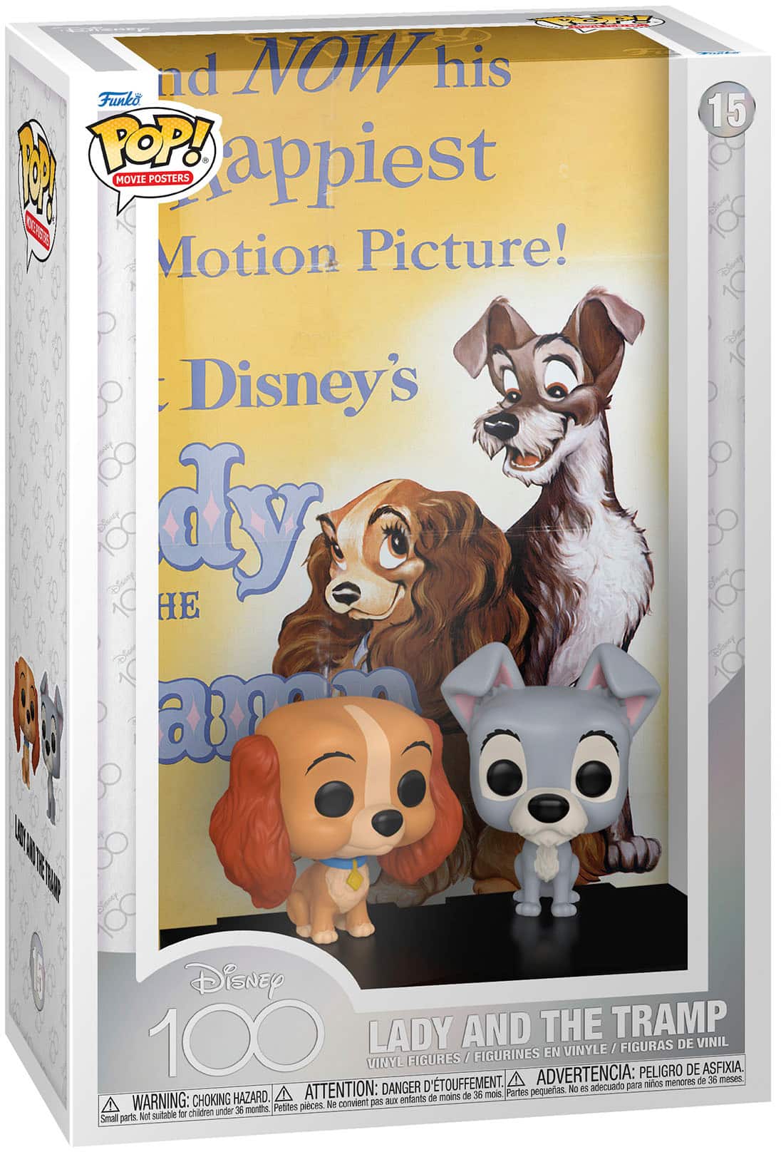 Angle. Funko - POP! Movie Poster: Disney 100- Lady and the Tramp.