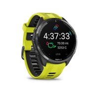 Garmin - Forerunner 965 GPS Smartwatch 47 mm Fiber-reinforced polymer - Titanium/Black - Angle_Zoom