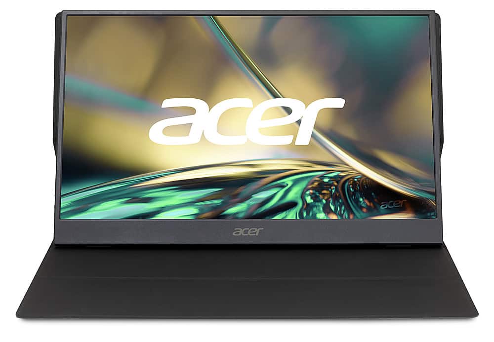 Acer - 15.6" IPS FHD Portable Monitor (USB Type-C, Mini HDMI and Micro USB Cable) - Black - Angle_Zoom