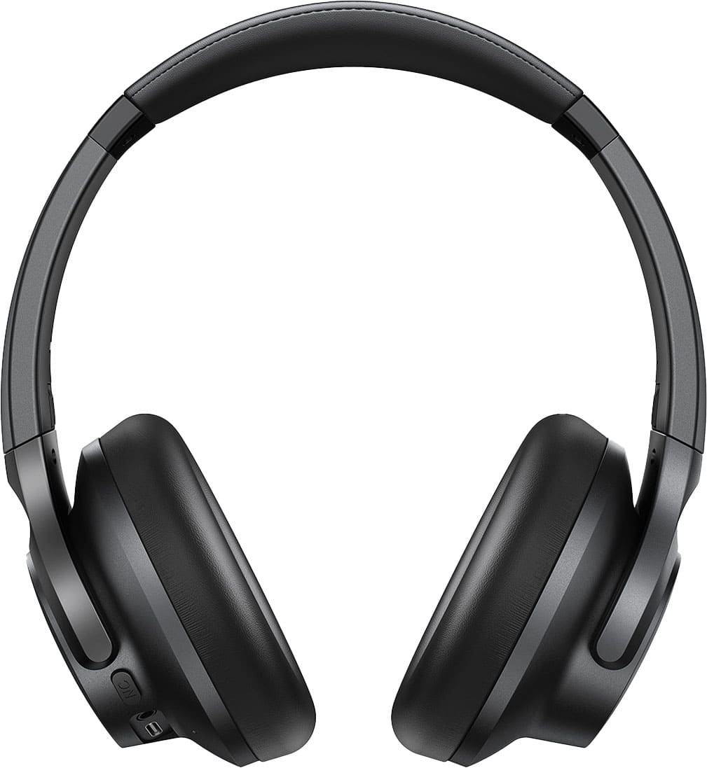 Angle. Soundcore - by Anker Q20i Over-Ear Headphones with Active Noise Cancelling, Deep Bass, and 40-Hour Playtime - Black.