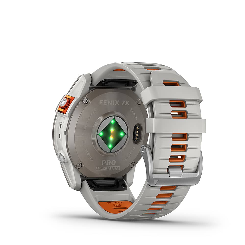Back. Garmin - fenix 7X Pro Sapphire Solar GPS Smartwatch 51 mm Fiber-reinforced polymer - Titanium.