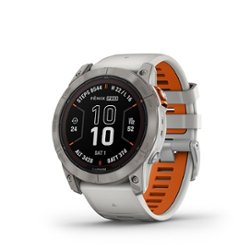 Garmin - fenix 7X Pro Sapphire Solar GPS Smartwatch 51 mm Fiber-reinforced polymer - Titanium - Front_Zoom