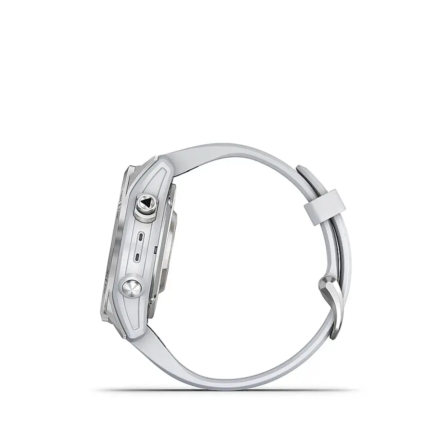 Alt View 2. Garmin - epix Pro (Gen 2) Standard Edition 42mm Fiber-Reinforced Polymer - Silver with Whitestone Band.