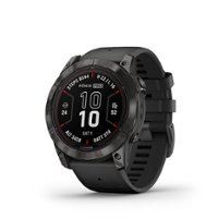 Garmin - fenix 7X Pro Sapphire Solar GPS Smartwatch 51 mm Fiber-reinforced polymer - Carbon Gray DLC Titanium - Front_Zoom