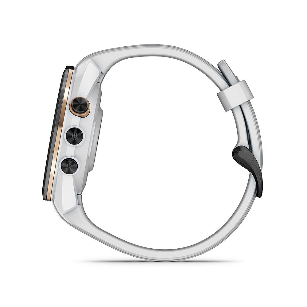 Alt View 3. Garmin - Approach S70 GPS Smartwatch 42mm Ceramic - Black Ceramic Bezel with White Silicone Band.