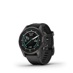 Garmin - epix Pro (Gen 2) Sapphire Edition 42mm Fiber-Reinforced Polymer - Carbon Gray DLC Titanium with Black Band - Front_Zoom