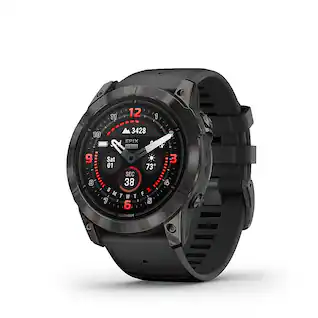 Front. Garmin - epix Pro (Gen 2) Sapphire Edition 51mm Fiber-Reinforced Polymer - Carbon Gray DLC Titanium with Black Band.
