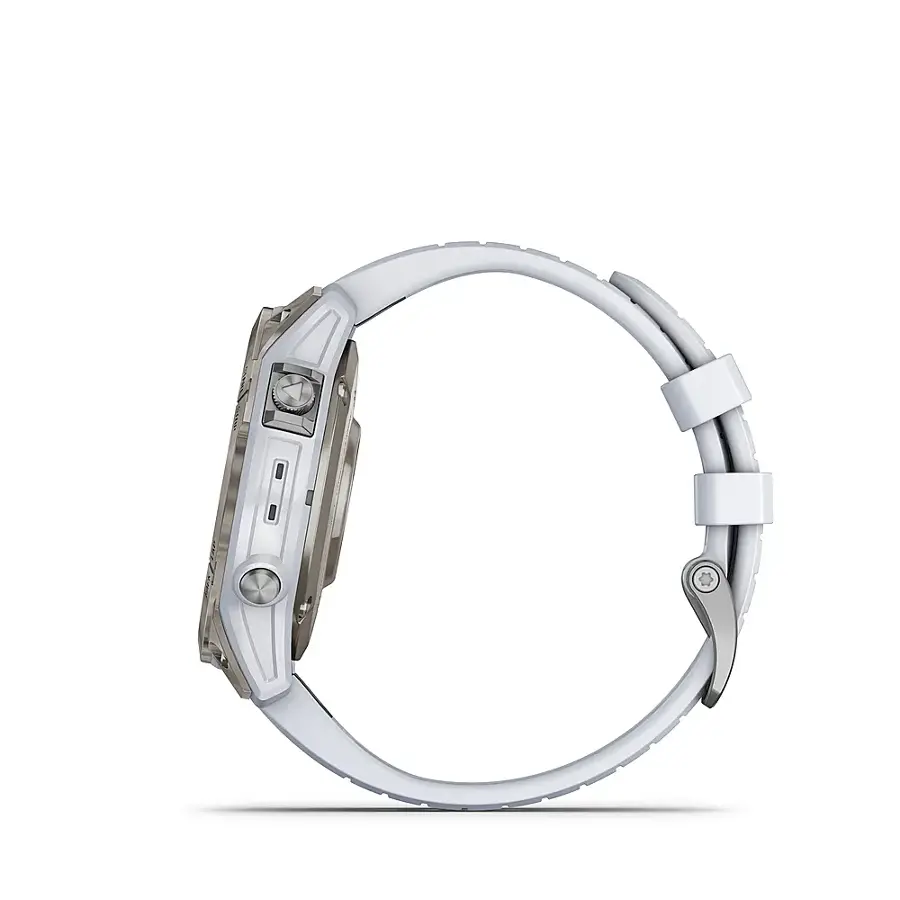 Alt View 2. Garmin - epix Pro (Gen 2) Sapphire Edition 47mm Fiber-Reinforced Polymer - Titanium with Whitestone Band.