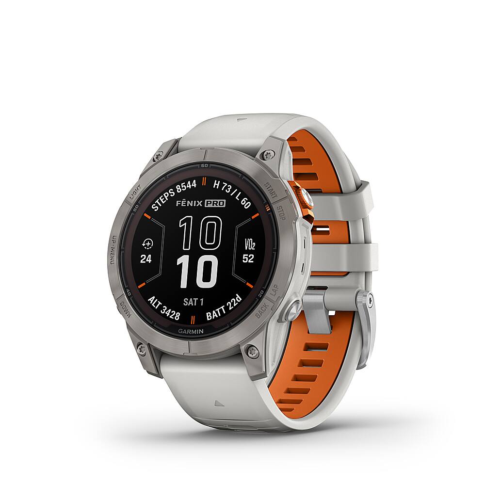  Garmin Fenix 7 Pro – Sapphire Solar Edition: Titanium 47 mm  Smartwatch Up to 22 Days Battery Life, Multisport & Outdoor  High-Performance Multi-Band GPS Watch w/Flashlights & Wearable4U Gift  Bundle 