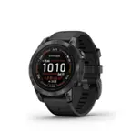 Front. Garmin - epix Pro (Gen 2) Standard Edition 47mm Fiber-Reinforced Polymer - Slate Gray with Black Band.