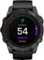 Left. Garmin - epix Pro (Gen 2) Sapphire Edition 47mm Fiber-Reinforced Polymer - Carbon Gray DLC Titanium with Black Band.